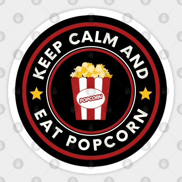 Keep calm and eat Popcorn Sticker by Adisa_store